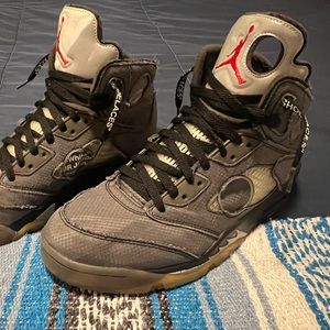 Jordan 5 Off-White Black Sail Size 13